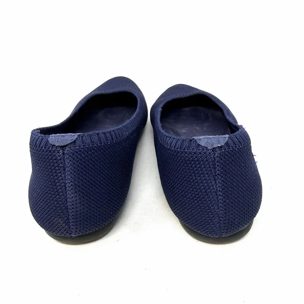 New Vivaia Aria Walker Lightweight Pointed Ballet Flats Navy Size US 6
